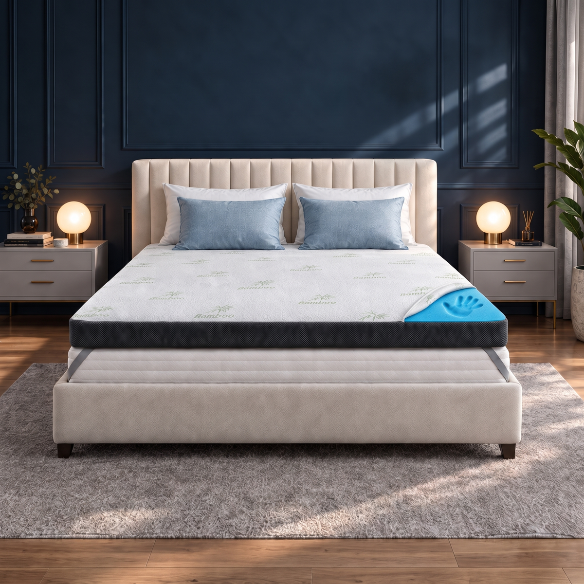 [DE] Premium Komfort Topper – Querschnitt mit Gel-Memory-Schaum