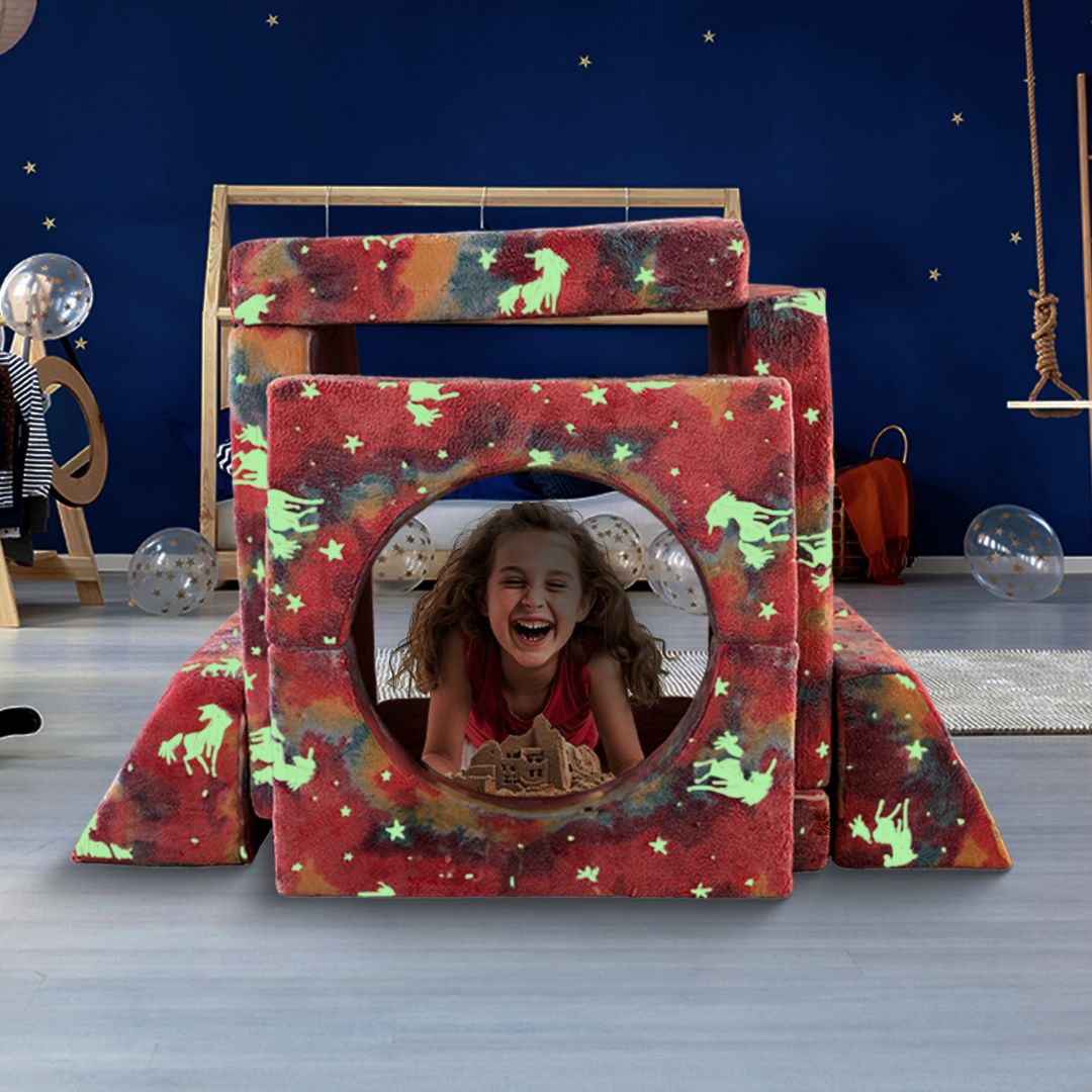 Divano da gioco per bambini – Set di 10 pezzi per area notte e gioco - KomfortKissen.de