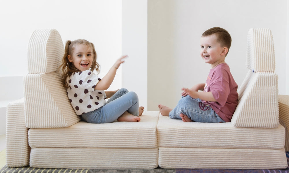 Divano da gioco per bambini – Set di 10 pezzi per area notte e gioco - KomfortKissen.de