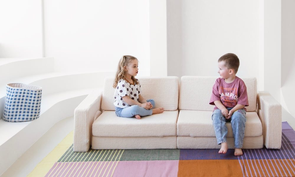 Divano da gioco per bambini – Set di 10 pezzi per area notte e gioco - KomfortKissen.de