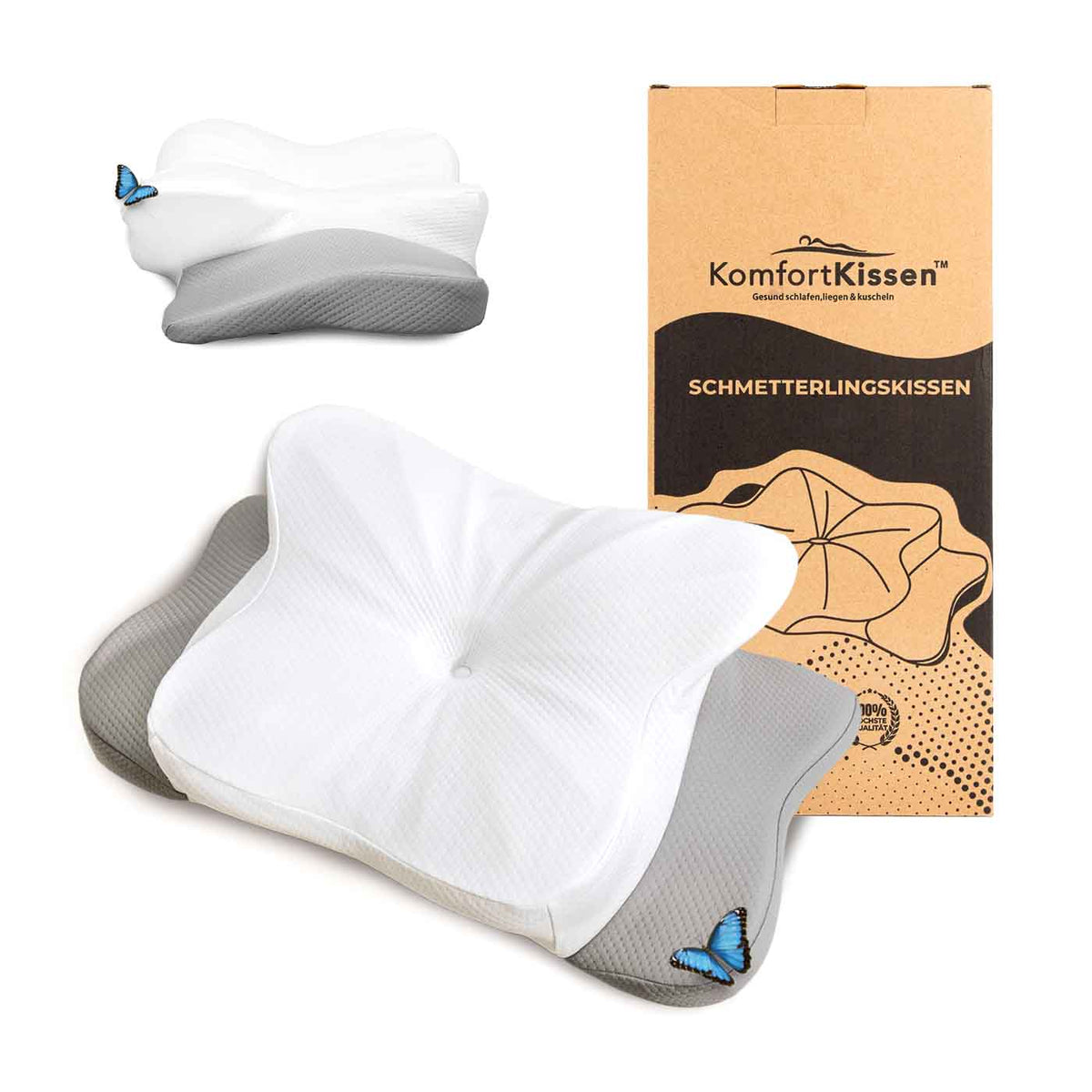 Cuscino a farfalla | Cuscino ergonomico - KomfortKissen.de