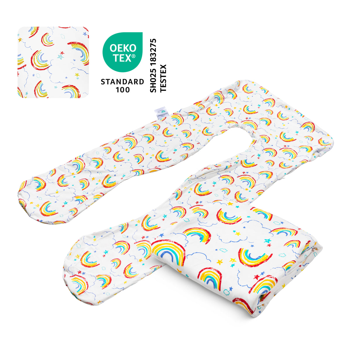 Fodera sostitutiva per cuscino per bambini - Cotone (Arcobaleno)