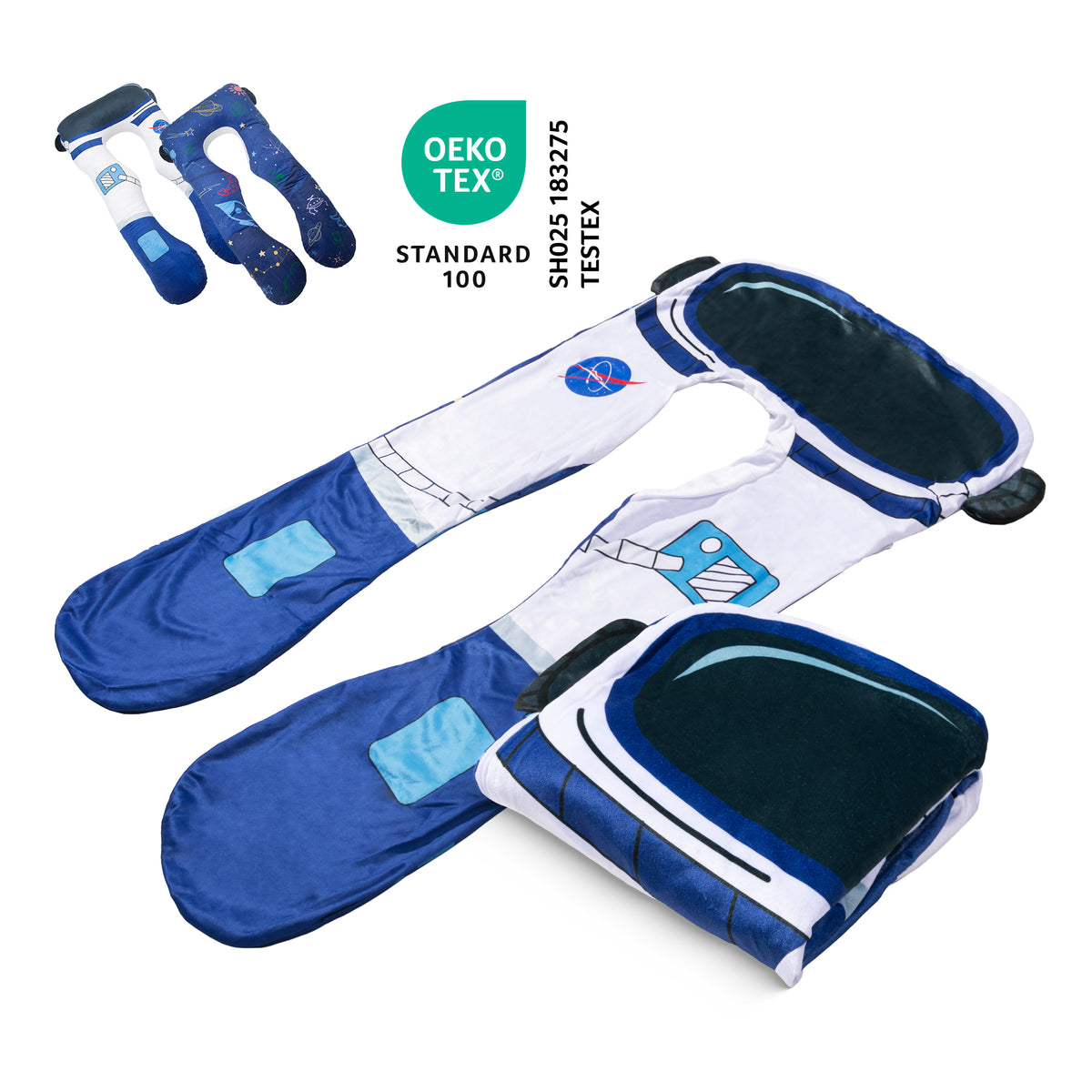Copertura sostitutiva per cuscino per bambini - Micro peluche (Astronauta)
