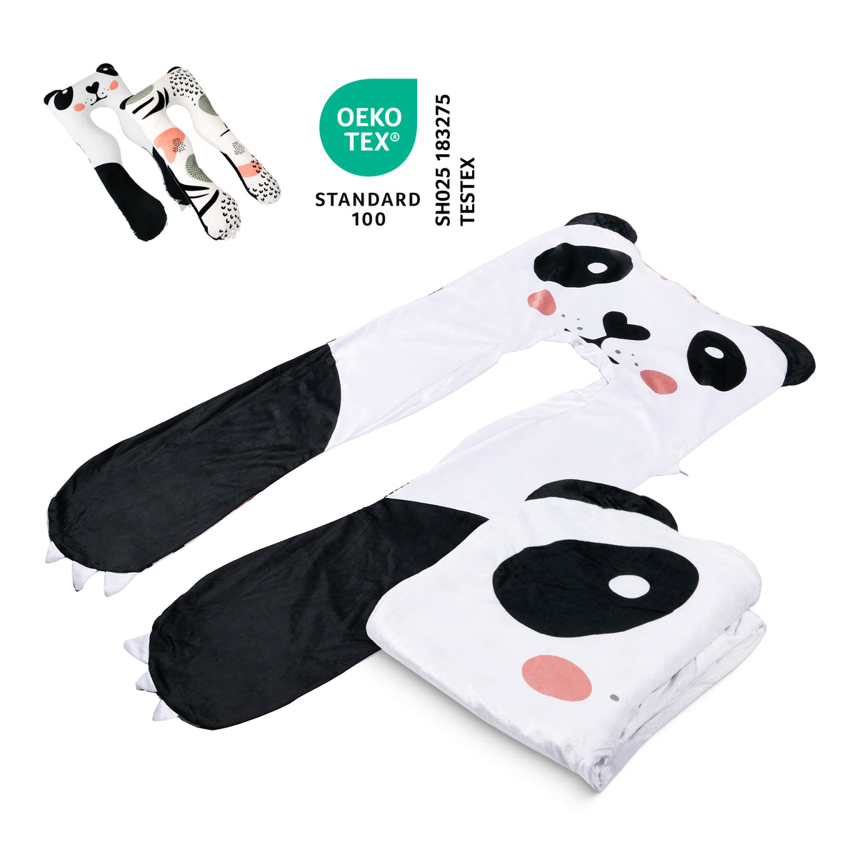 Copertura di ricambio per cuscino per bambini - Micro peluche (Panda)
