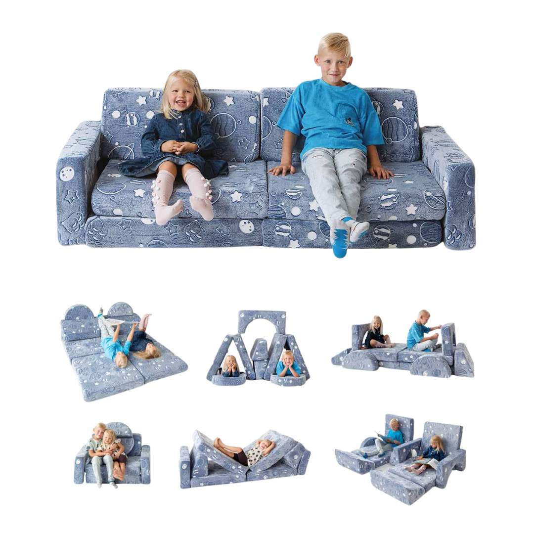 Divano da gioco per bambini – Set di 10 pezzi per area notte e gioco - KomfortKissen.de