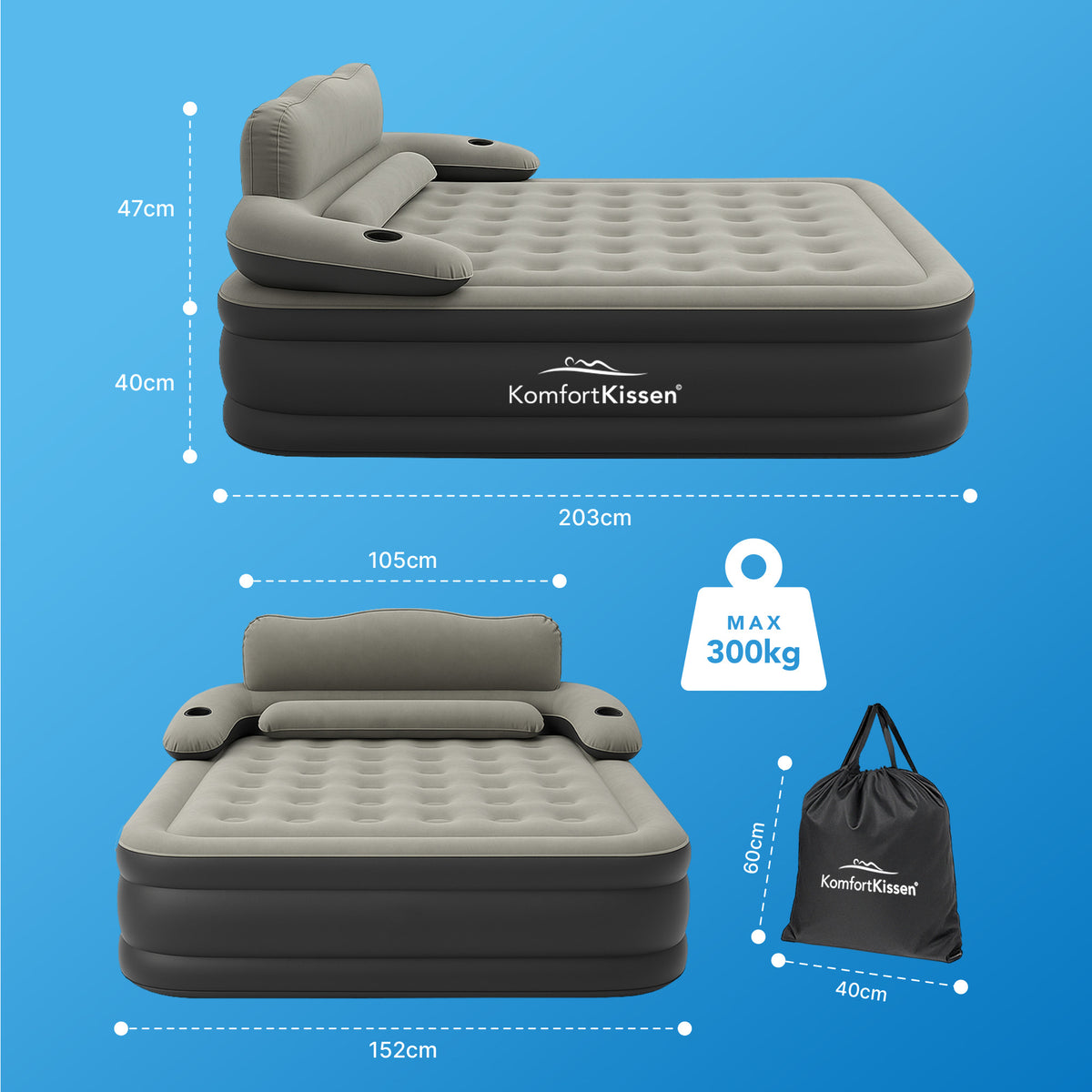 Materasso gonfiabile premium 3-in-1