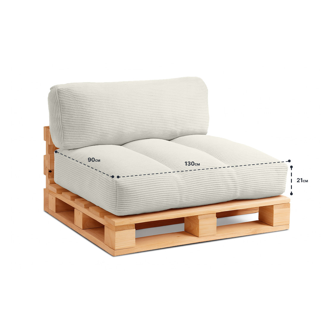 Cuscino per pallet in velluto a coste – Cuscino da seduta