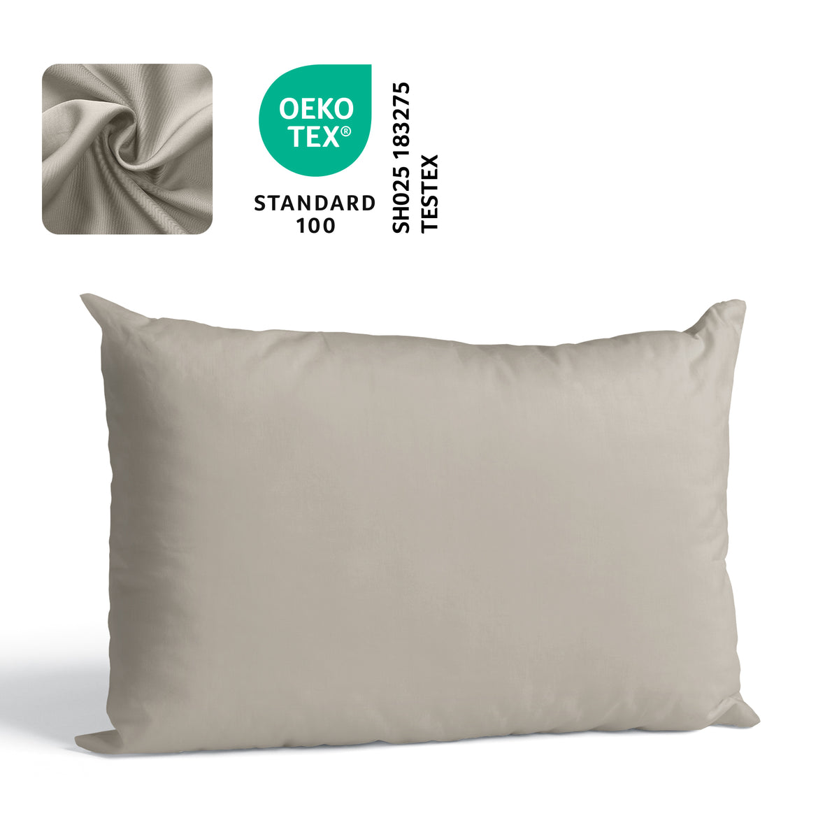 Federa in cotone – 70x50 & 80x80 cm – certificata OEKO-TEX