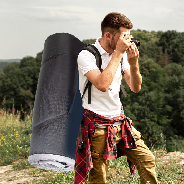 Materasso portatile in memory foam Plus – fodera impermeabile e borsa da viaggio