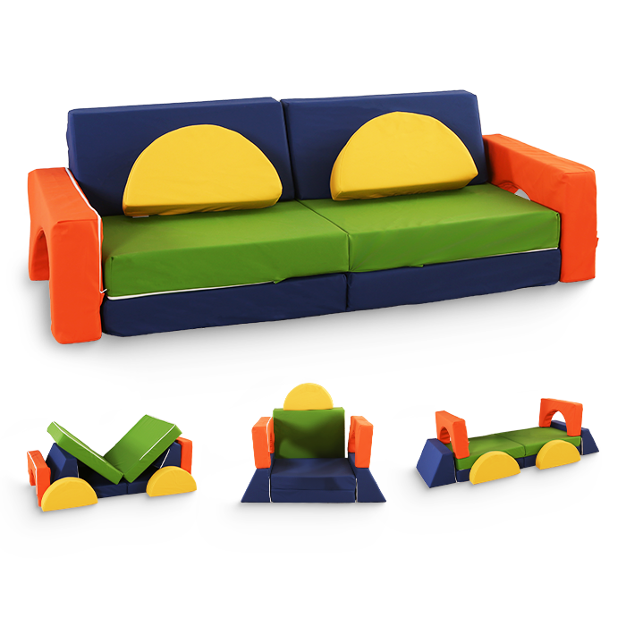 Divano da gioco per bambini – Set di 10 pezzi per area notte e gioco - KomfortKissen.de